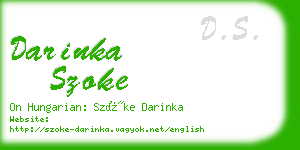 darinka szoke business card